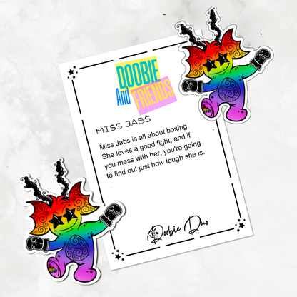 Miss Jabs-Doobie and Friends Sticker & Magnet Collectors - Doobie Duo