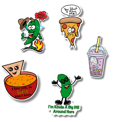 Food Puns Sticker – Delicious Humor Collection - Doobie Duo