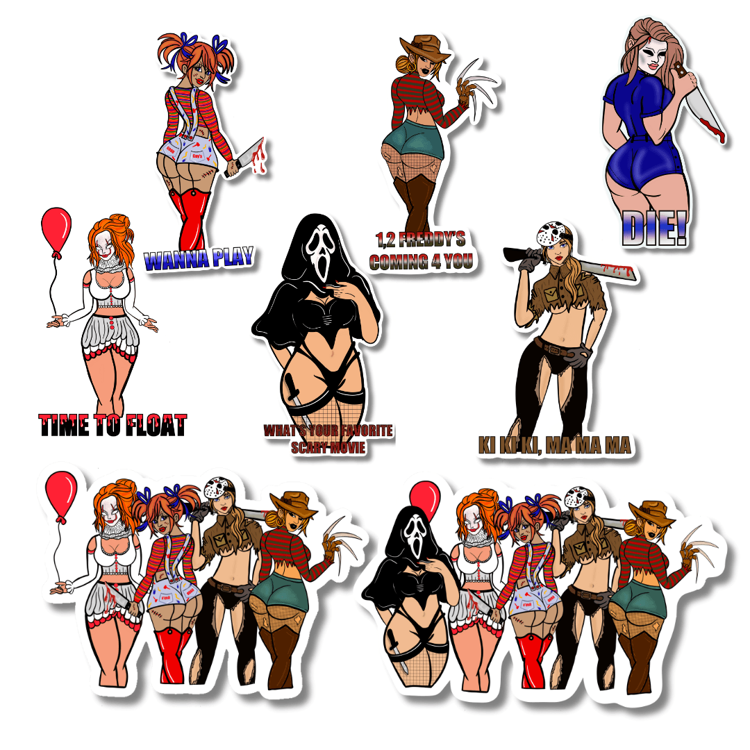 The Caked Up Killers Sticker – Spooky Chic Collection - Doobie Duo
