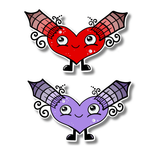 Crystal Hearts Sticker – Shimmering Love Collection - Doobie Duo