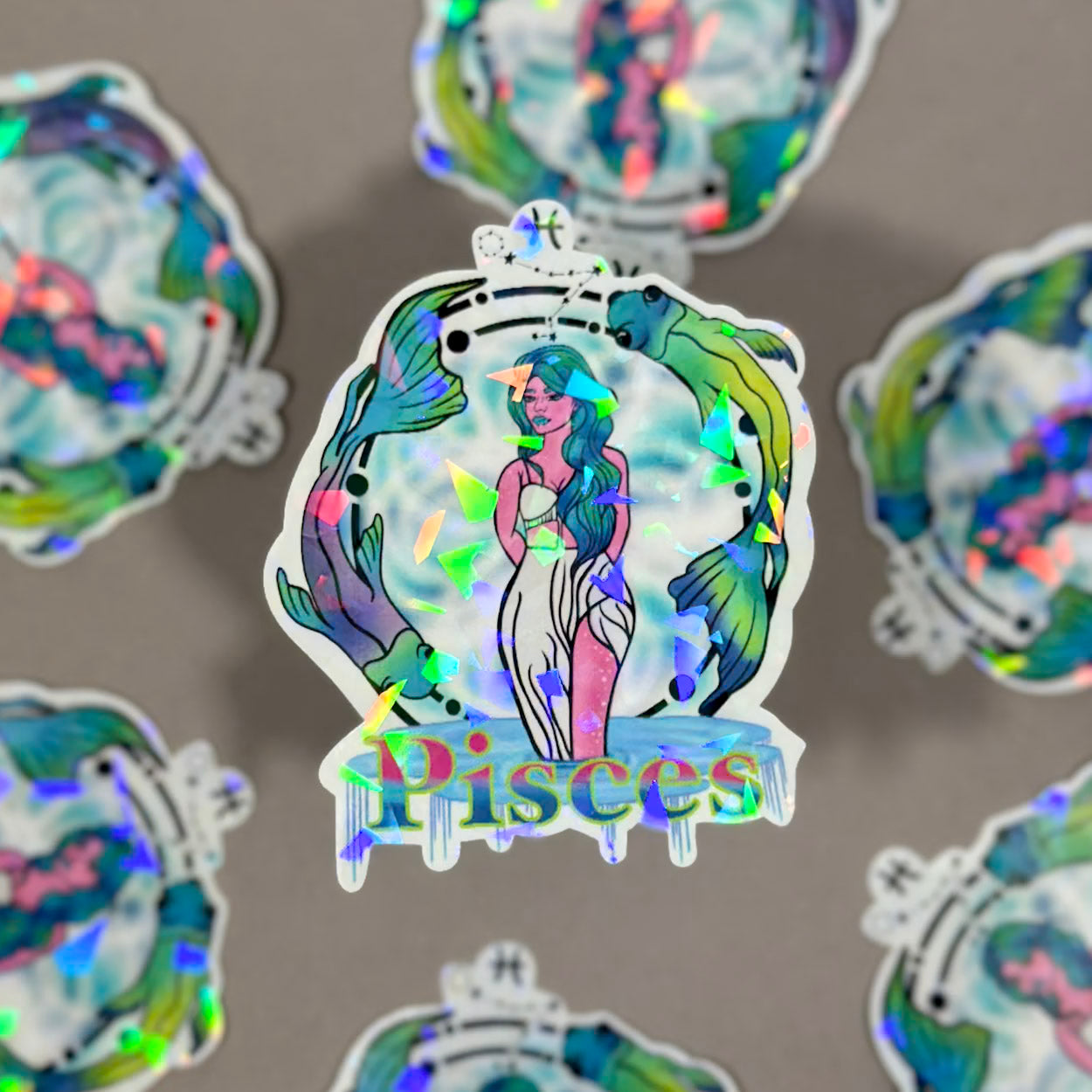 Pisces Holographic Sticker – Zodiac Glow Collection - Doobie Duo