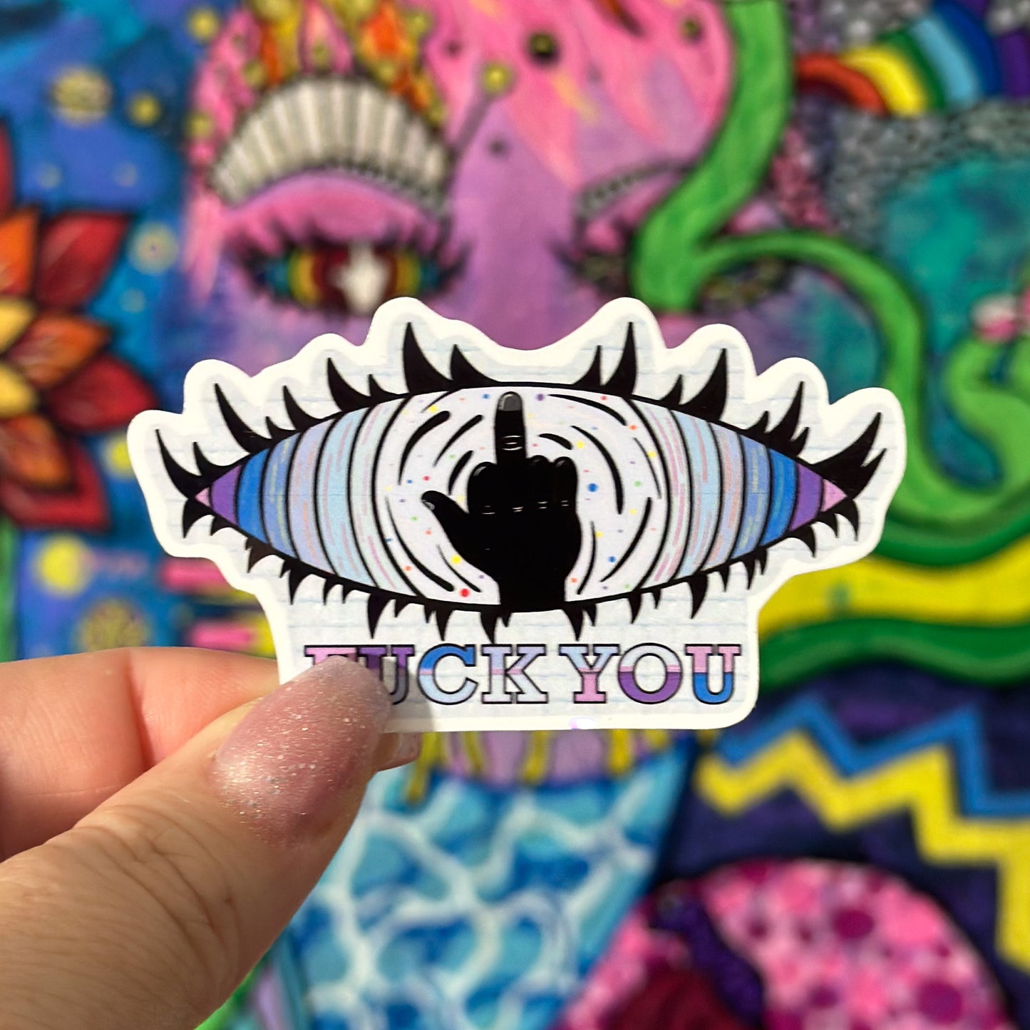 Eye Fuck You Sticker – Bold Expression Collection - Doobie Duo