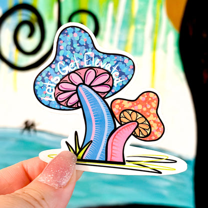 Let's Get Elevated Sticker – Uplifting Vibes Collection - Doobie Duo