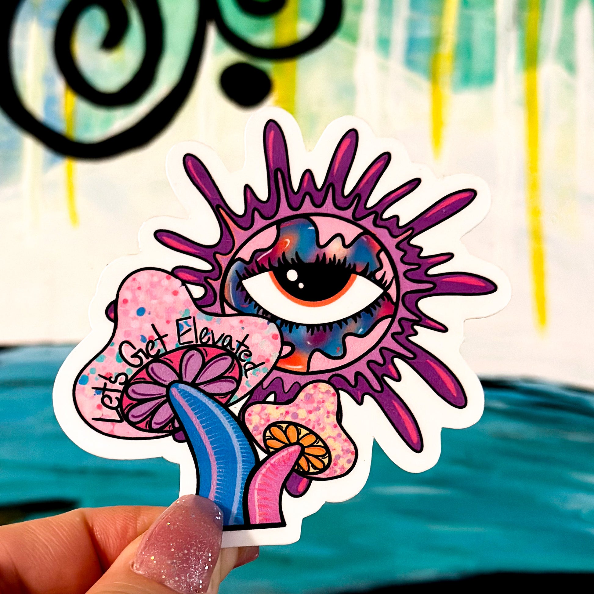 Let's Get Elevated Sticker – Uplifting Vibes Collection - Doobie Duo