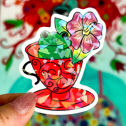 Fog in Tea Cup Sticker – Mystical Brew Collection - Doobie Duo