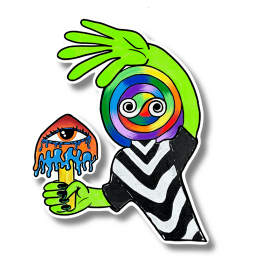 Lollipop Man Sticker – Friendly Vibes Collection - Doobie Duo