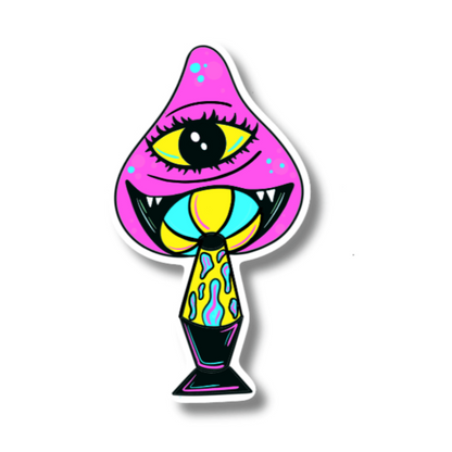 Mushroom Lava Lamp Sticker – Groovy Glow Collection - Doobie Duo