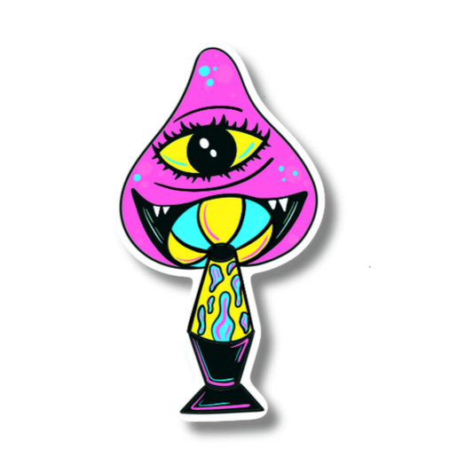 Mushroom Lava Lamp Sticker – Groovy Glow Collection - Doobie Duo