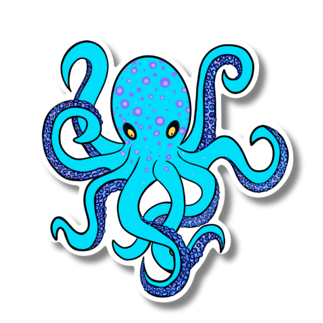 Octopus Sticker – Ocean Wonders Collection - Doobie Duo
