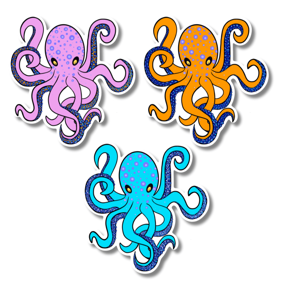 Octopus Sticker – Ocean Wonders Collection - Doobie Duo