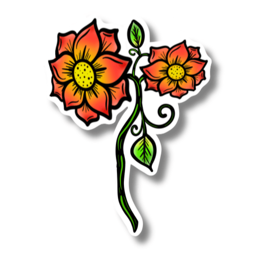 Flower Sticker – Botanical Bliss Collection - Doobie Duo