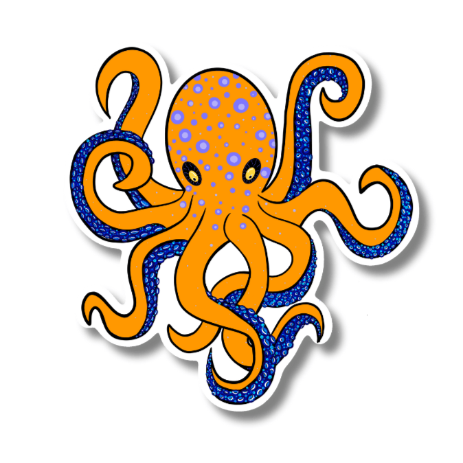 Octopus Sticker – Ocean Wonders Collection - Doobie Duo