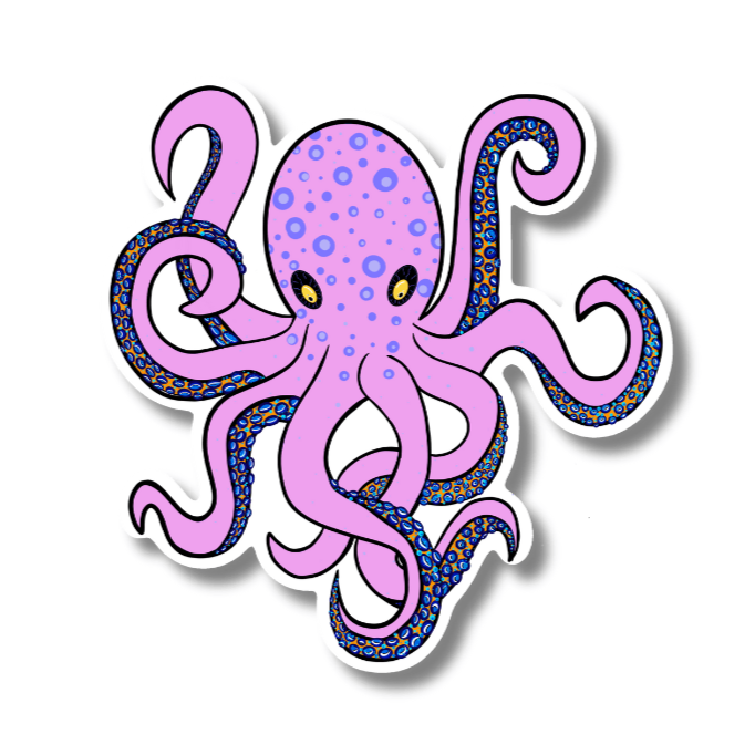Octopus Sticker – Ocean Wonders Collection - Doobie Duo