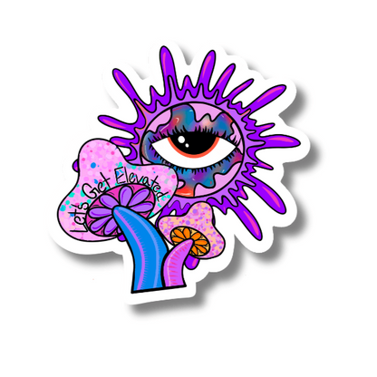 Let's Get Elevated Sticker – Uplifting Vibes Collection - Doobie Duo