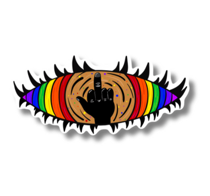 Rainbow fu eye sticker