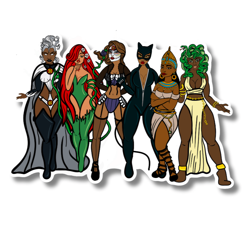 Halloween Girl Sticker Pack – Spooky Chic Collection - Doobie Duo