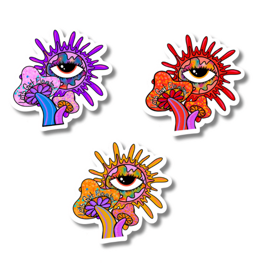 Let's Get Elevated Sticker – Uplifting Vibes Collection - Doobie Duo