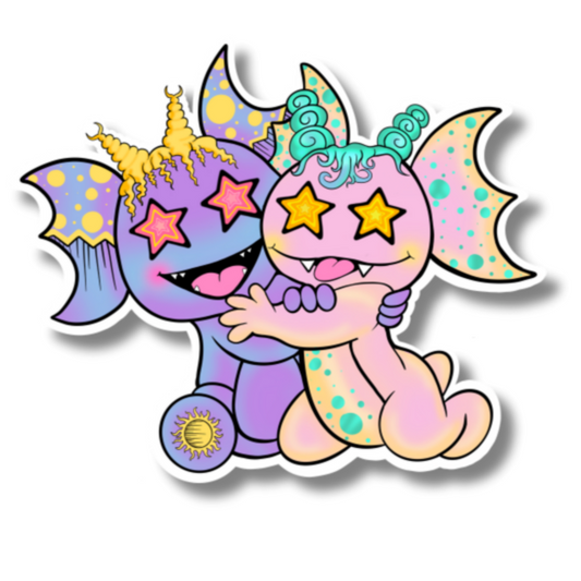 Sunny and Moondle-Doobie and Friends Sticker & Magnet Collectors Set - Doobie Duo