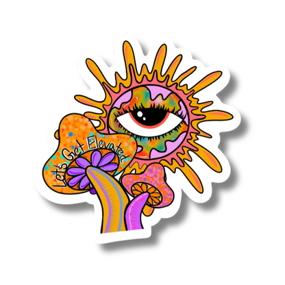 Let's Get Elevated Sticker – Uplifting Vibes Collection - Doobie Duo